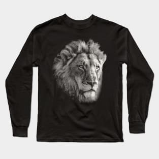 Lion Male Close-Up African Wildlife Long Sleeve T-Shirt